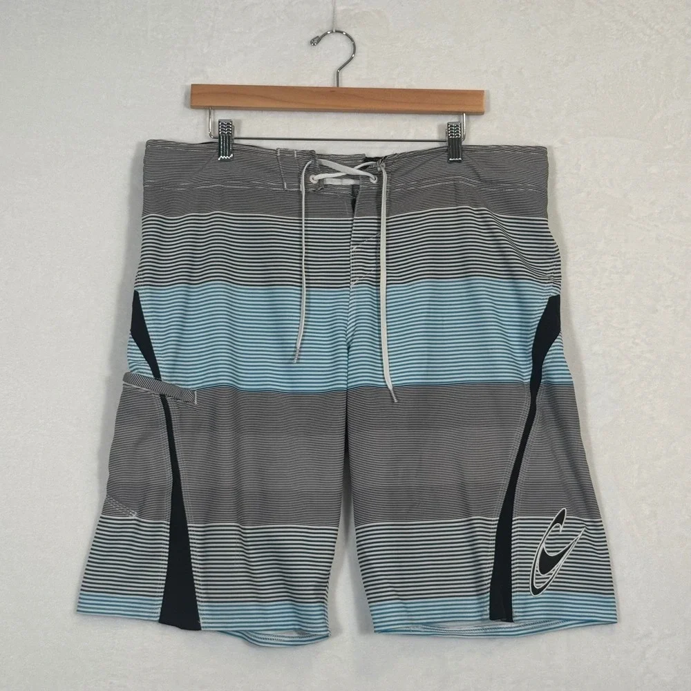 O'Neill Blue Striped Superfreak Board Shorts 36x22